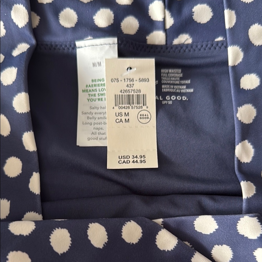 NEW Aerie Navy Polka Dot Bikini - Picture 3 of 5